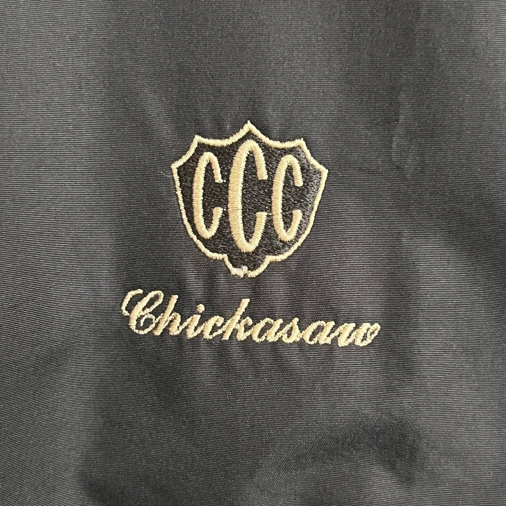 Cutter & Buck Chickasaw Golf Course V-Neck Windbreaker Pullover Mens XL‎ Black